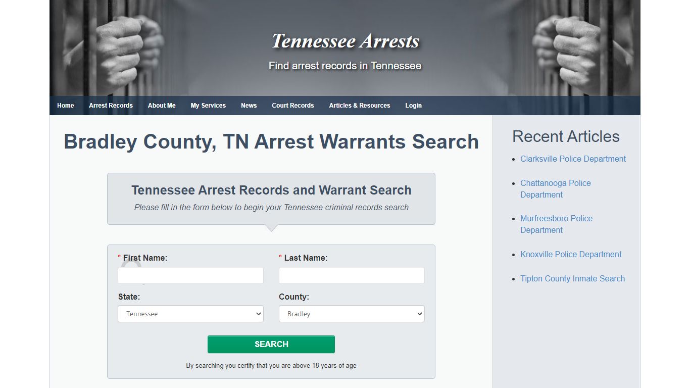 Bradley County, TN Arrest Warrants Search - Tennessee Arrests